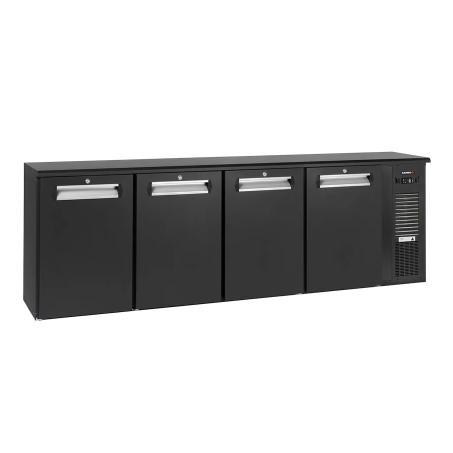 Refroidisseur de bouteilles Gamko E3/2222MU prêt à brancher avec 4 portes pleines anthracite