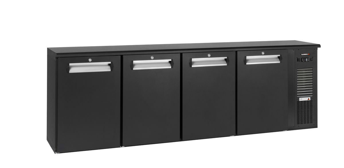 Gamko E3/2222MU plug-ready bottle cooler with 4 solid anthracite doors