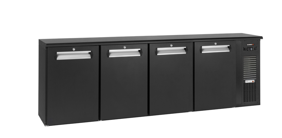 Gamko E3/2222MU plug-ready bottle cooler with 4 solid anthracite doors