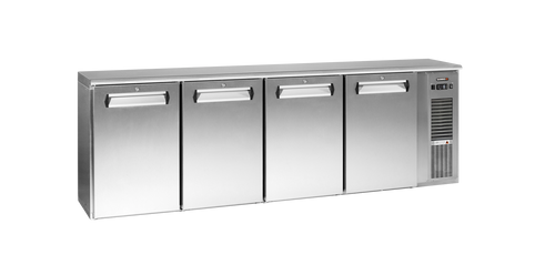 Gamko E3/2222MUCS plug-ready bottle cooler with 4 solid inox doors