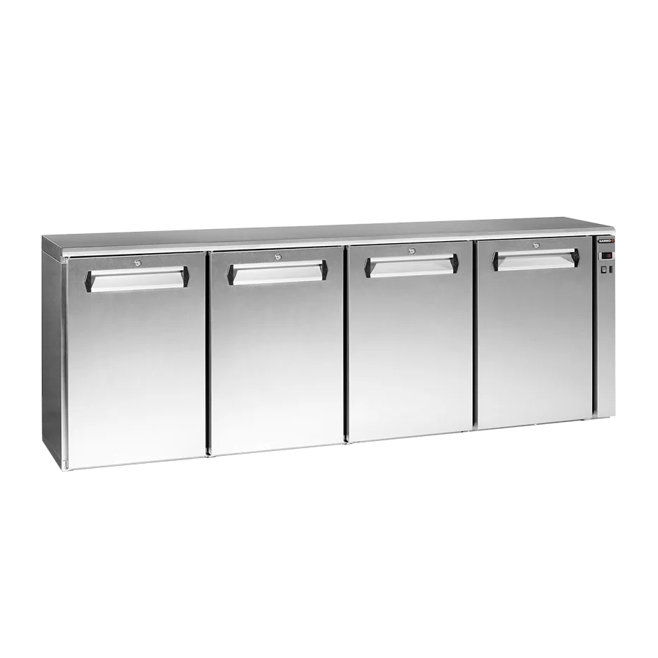 Refroidisseur de bouteilles Gamko E3/2222VSCS Remote avec 4 portes pleines inox