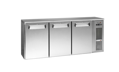 Gamko E3/222MUCS plug-ready bottle cooler with 3 solid inox doors