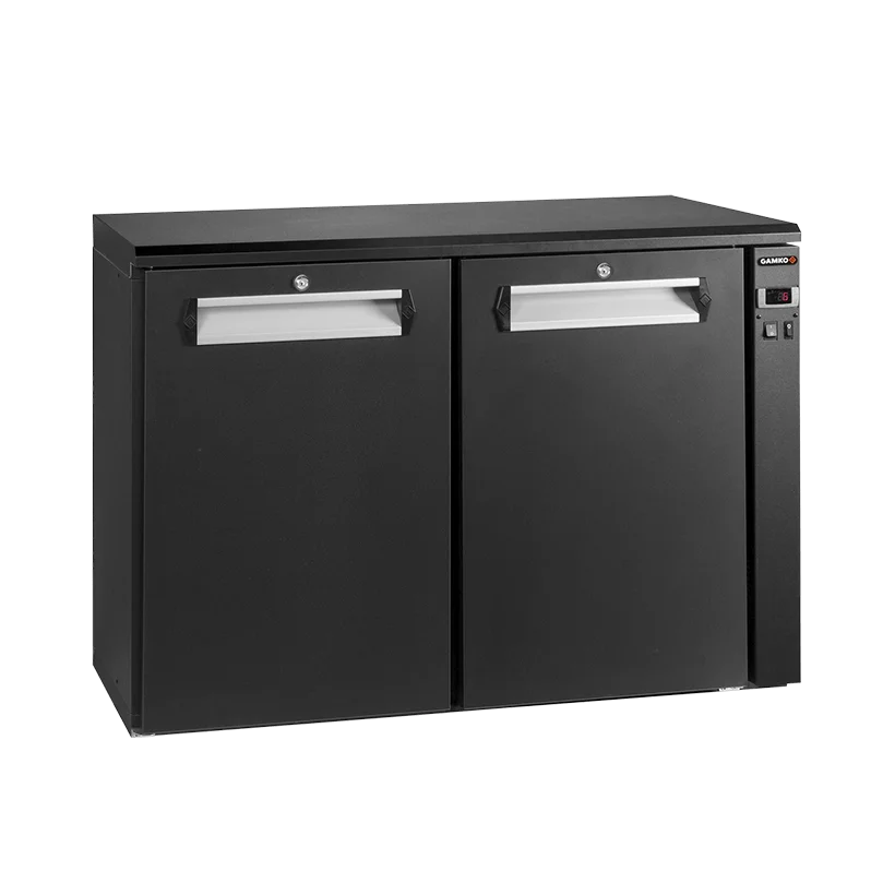 Refroidisseur de bouteilles Gamko E3/22VS Remote avec 2 portes pleines anthracite