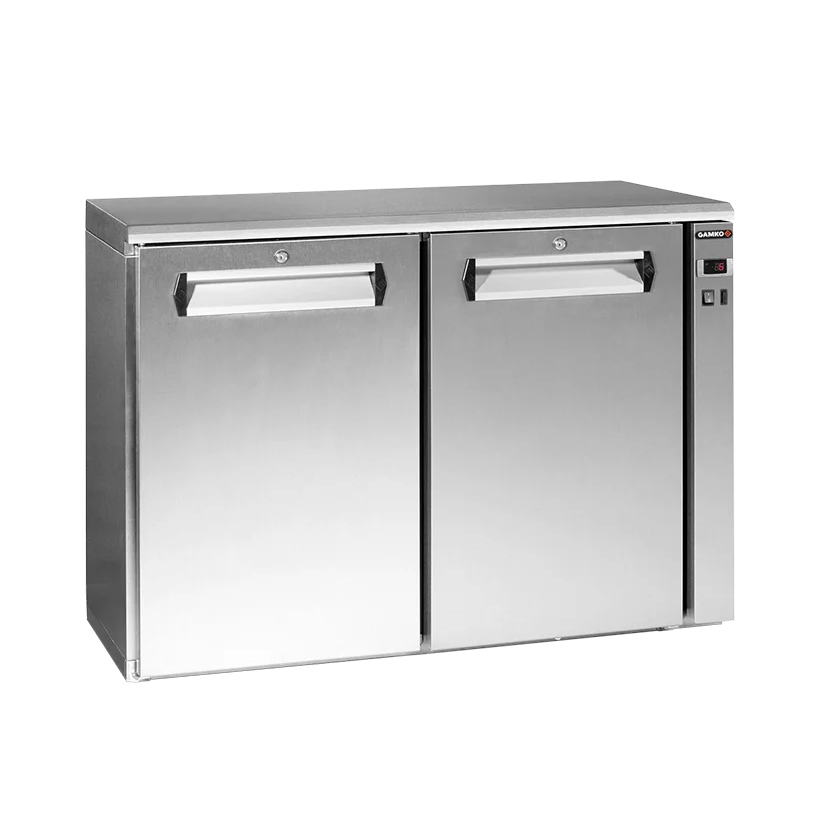 Refroidisseur de bouteilles Gamko E3/22VSCS Remote avec 2 portes pleines inox